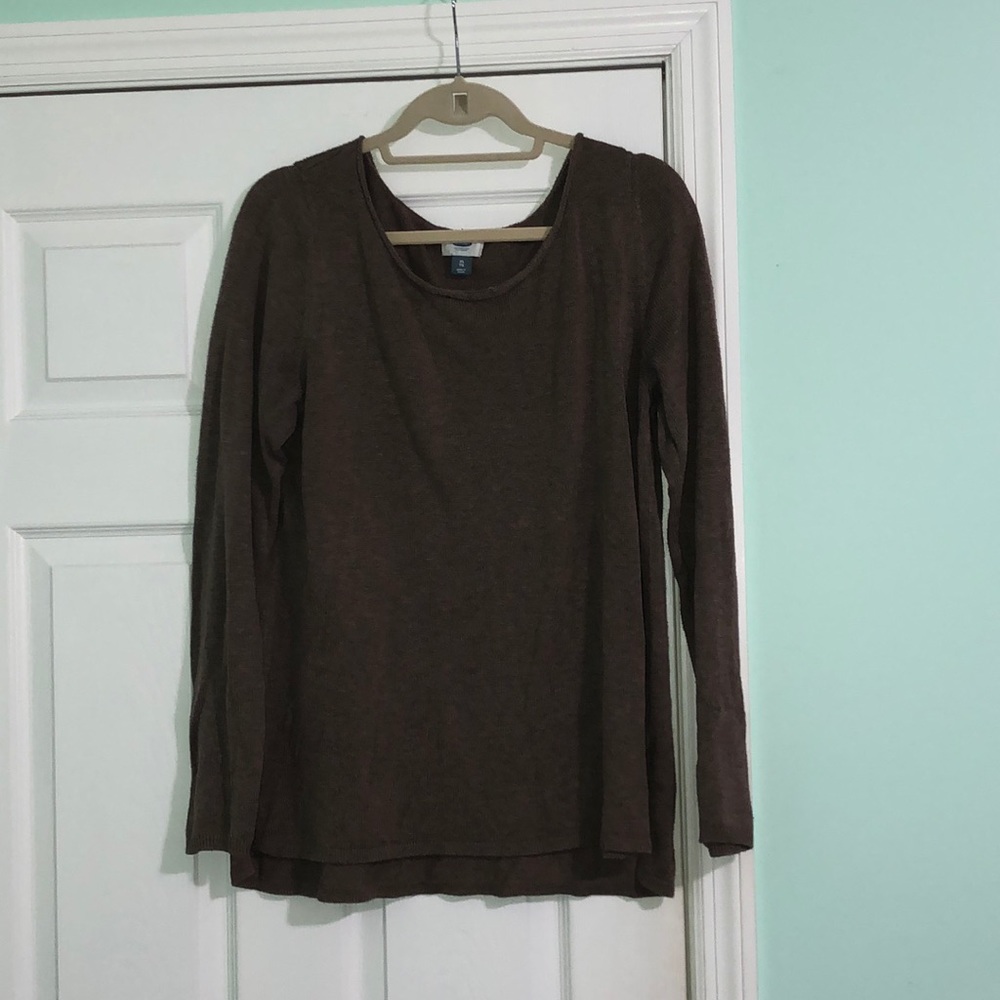 Mocha Scoop Neck Sweater